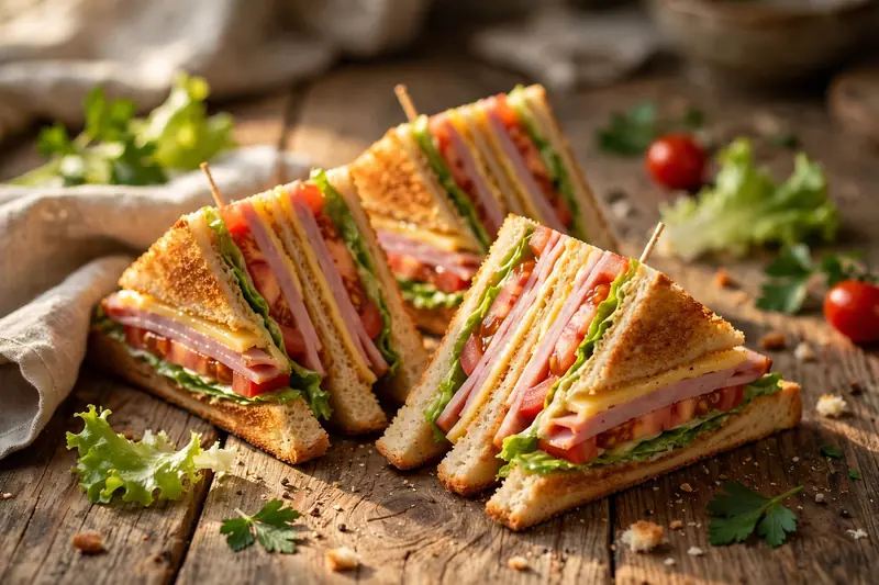 Club sandwich jambon et fromage