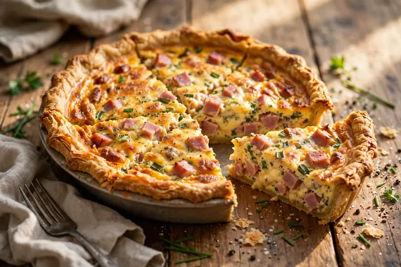 Quiche au jambon et fromage