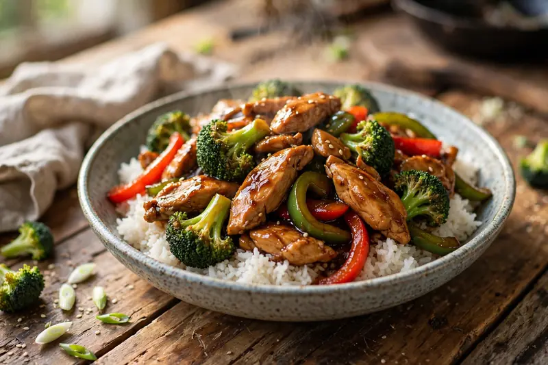Sauté de poulet à l'asiatique