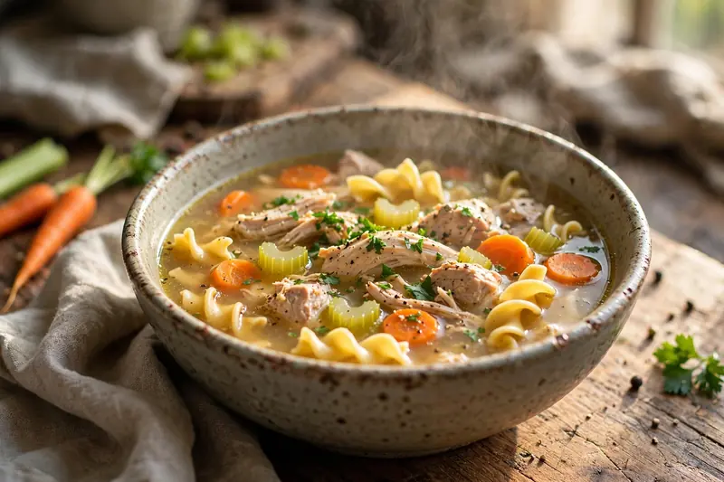 Soupe-repas au poulet et légumes